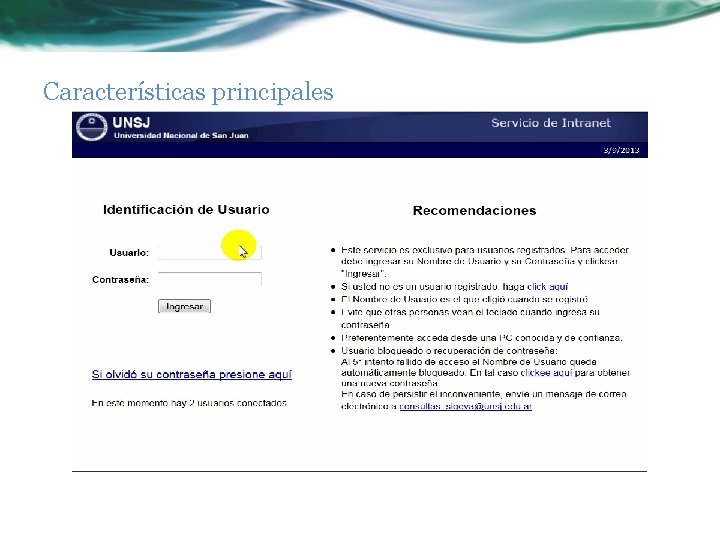 Características principales 