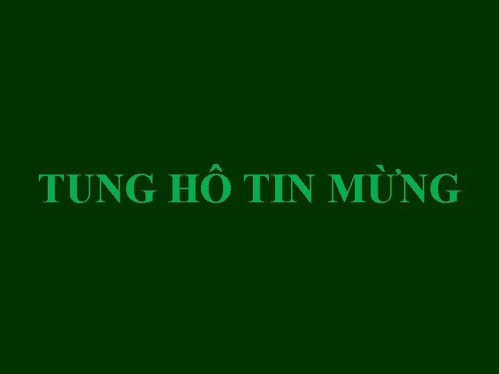 TUNG HÔ TIN MỪNG 