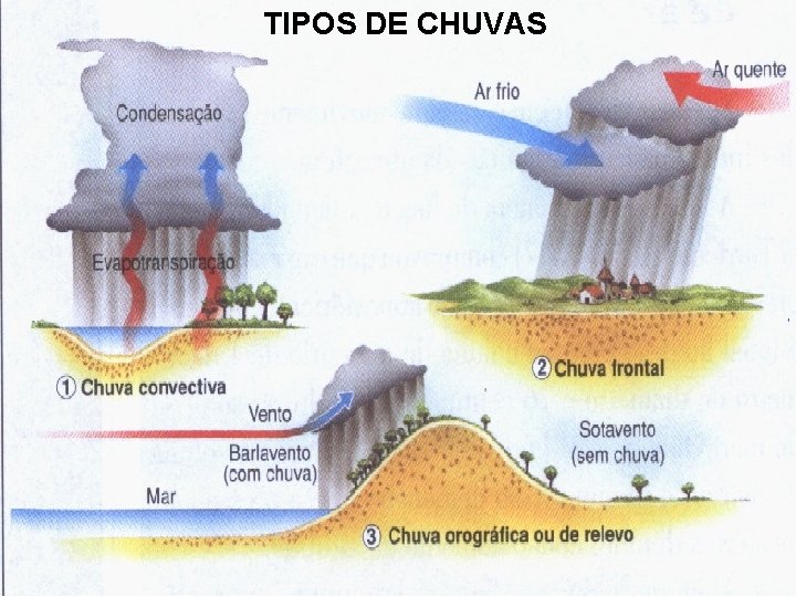TIPOS DE CHUVAS TIPOS DE CHUVAS