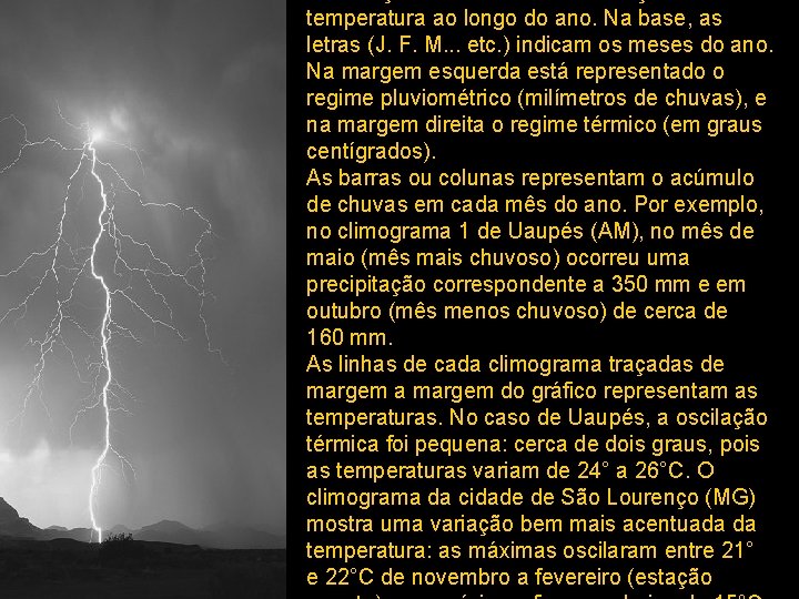 temperatura ao longo do ano. Na base, as letras (J. F. M. . . temperatura ao longo do ano. Na base, as letras (J. F. M. . .