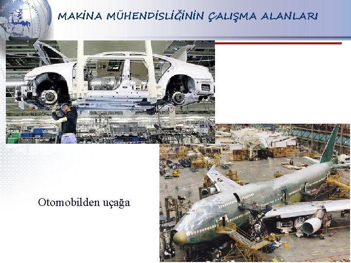 MAKİNA MÜHENDİSLİĞİNİN ÇALIŞMA ALANLARI Otomobilden uçağa 