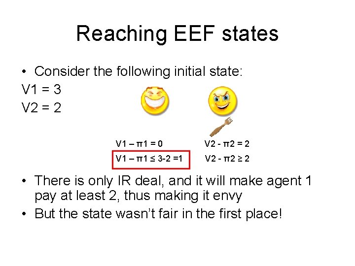 Reaching EEF states • Consider the following initial state: V 1 = 3 V Reaching EEF states • Consider the following initial state: V 1 = 3 V