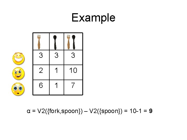 Example 3 3 3 2 1 10 6 1 7 α = V 2({fork, Example 3 3 3 2 1 10 6 1 7 α = V 2({fork,
