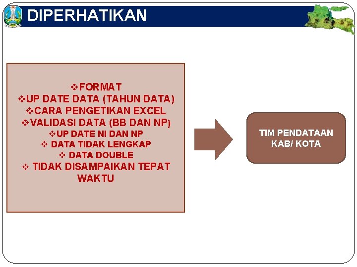 HAL-HAL YANG PERLU DIPERHATIKAN v. FORMAT v. UP DATE DATA (TAHUN DATA) v. CARA