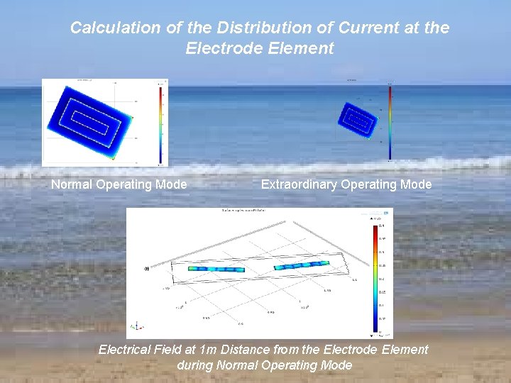 Calculation of the Distribution of Current at the Electrode Element Normal Operating Mode Extraordinary