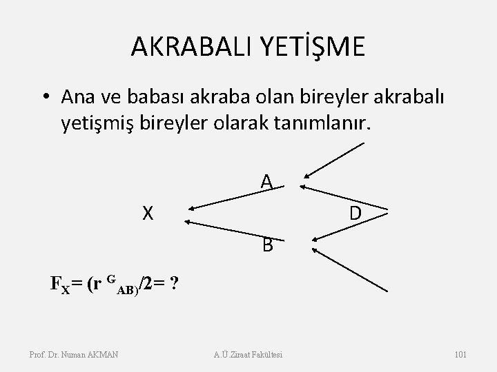 AKRABALI YETİŞME • Ana ve babası akraba olan bireyler akrabalı yetişmiş bireyler olarak tanımlanır.