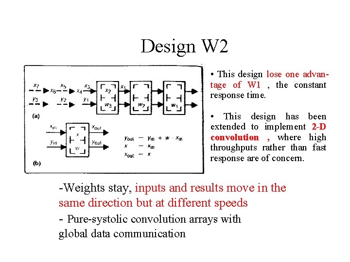 Design W 2 • This design lose one advantage of W 1 , the