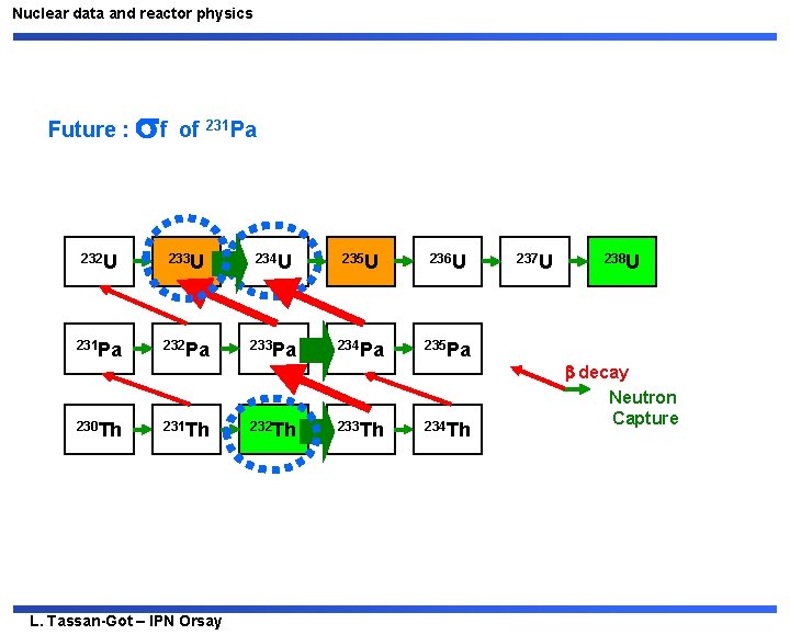 Nuclear data and reactor physics Future : f of 231 Pa 232 U 233