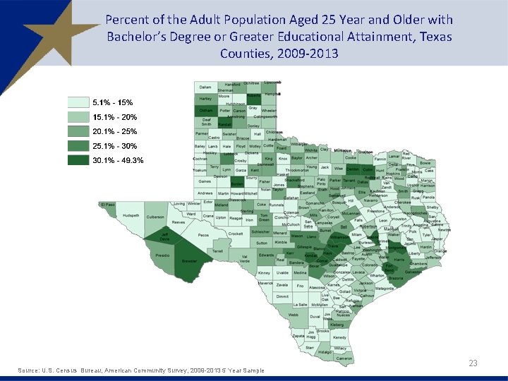 Percent of the Adult Population Aged 25 Year and Older with Bachelor’s Degree or