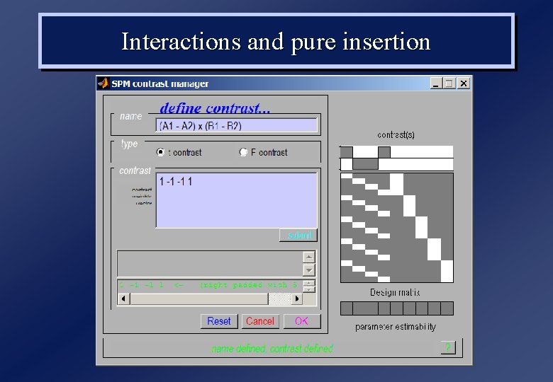 Interactions and pure insertion Interactions and pure insertion