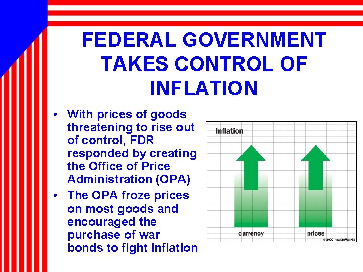 FEDERAL GOVERNMENT TAKES CONTROL OF INFLATION • With prices of goods threatening to rise