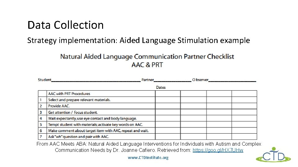 Data Collection Strategy implementation: Aided Language Stimulation example From AAC Meets ABA: Natural Aided