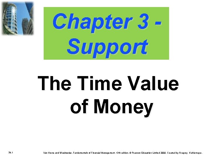 Chapter 3 Support The Time Value of Money 3 b. 1 Van Horne and