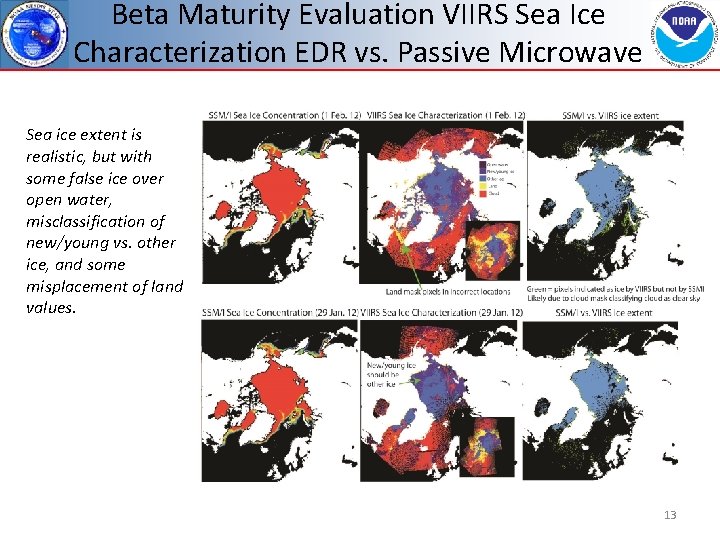 Beta Maturity Evaluation VIIRS Sea Ice Characterization EDR vs. Passive Microwave Sea ice extent