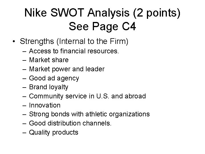 nike financial resources