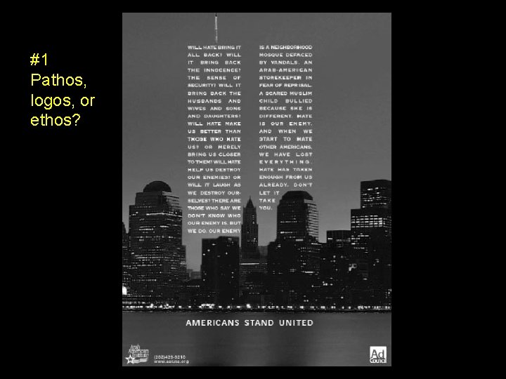 #1 Pathos, logos, or ethos? Ethos, Patho s, or Logos ? 