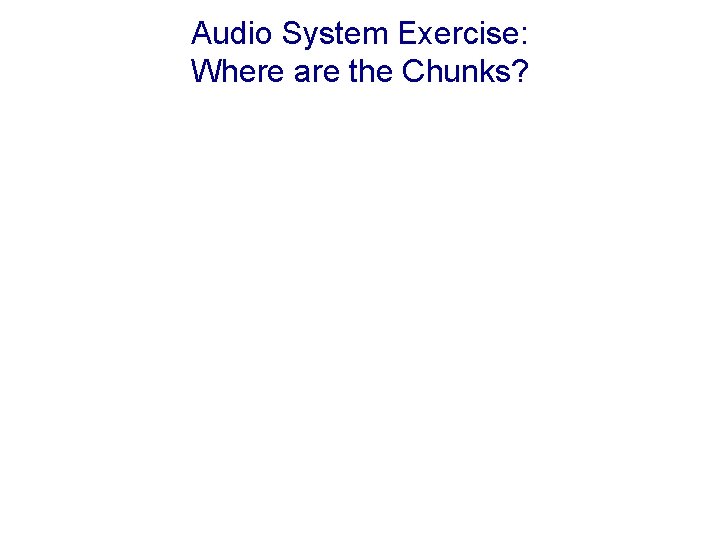 Audio System Exercise: Where are the Chunks? 