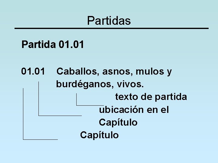 Partidas Partida 01. 01 Caballos, asnos, mulos y burdéganos, vivos. texto de partida ubicación