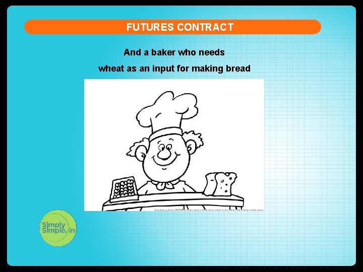 FUTURES CONTRACT And a baker who needs wheat as an input for making bread