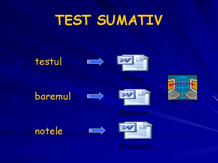 TEST SUMATIV q testul q baremul q notele 