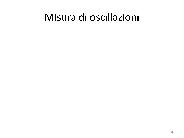 Misura di oscillazioni 42 Misura di oscillazioni 42