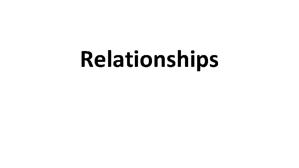 Relationships 