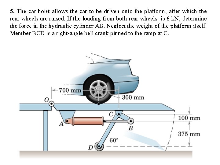 5. The car hoist allows the car to be driven onto the platform, after