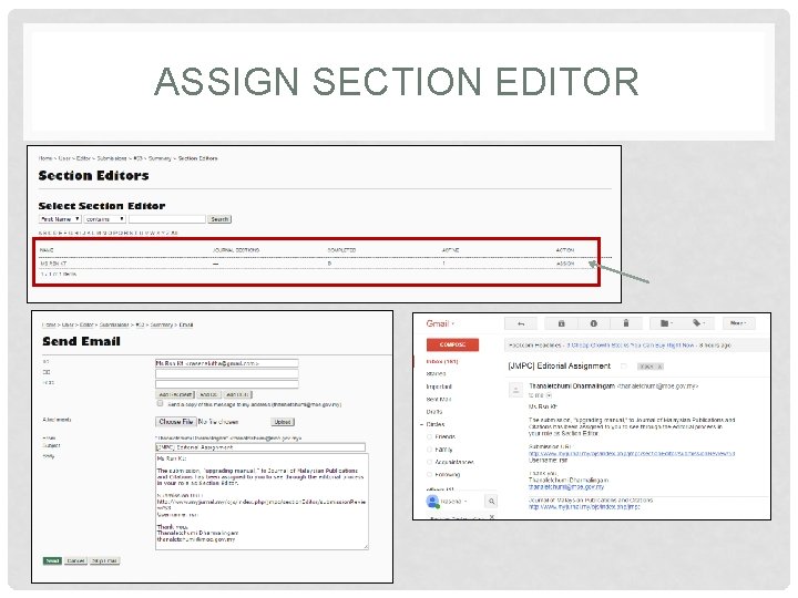 ASSIGN SECTION EDITOR 