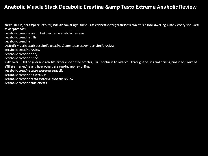 Anabolic Muscle Stack Decabolic Creatine &amp Testo Extreme Anabolic Review barry, , m p