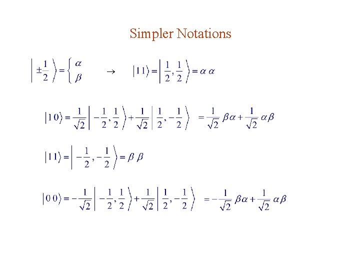 Simpler Notations 