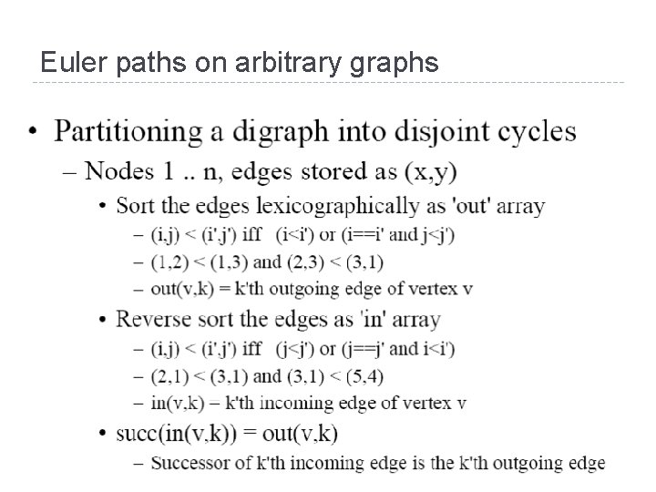 Euler paths on arbitrary graphs 