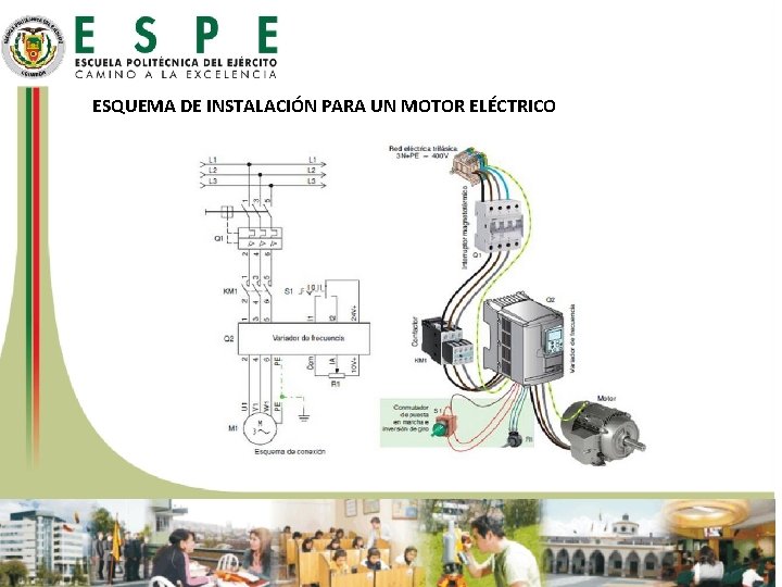 ESQUEMA DE INSTALACIÓN PARA UN MOTOR ELÉCTRICO 