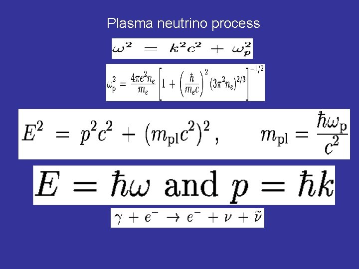 Plasma neutrino process 