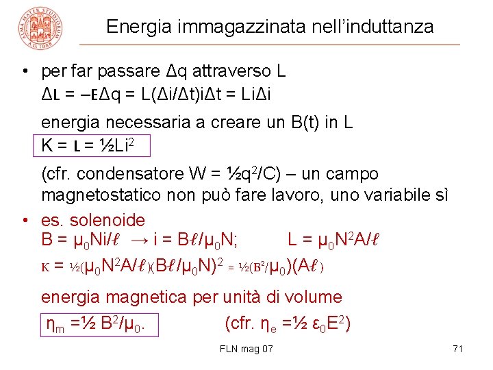Elettromagnetismo Corso Di Fisica Per Ctf 0607