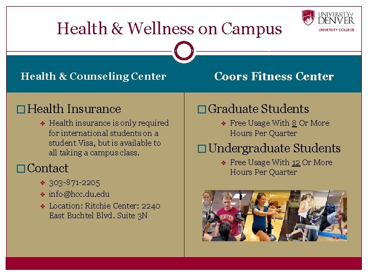 Health & Wellness on Campus Health & Counseling Center � Health Insurance v Health