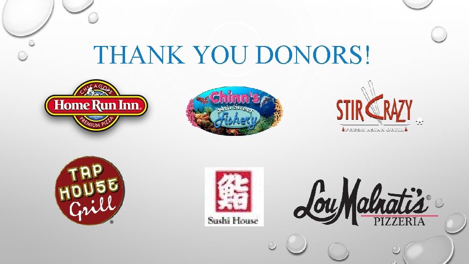 THANK YOU DONORS! 