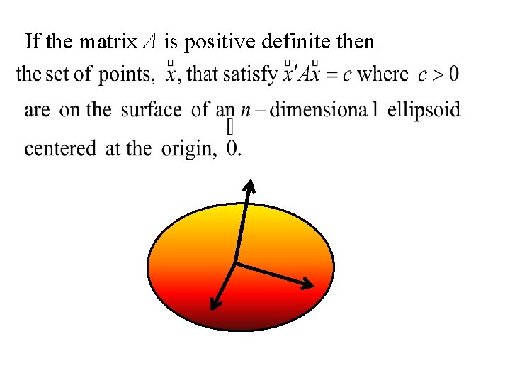 If the matrix A is positive definite then 