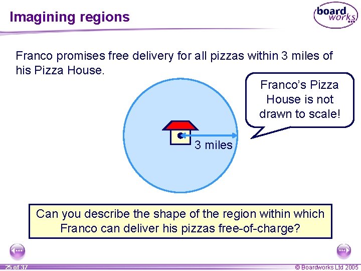 Imagining regions Franco promises free delivery for all pizzas within 3 miles of his