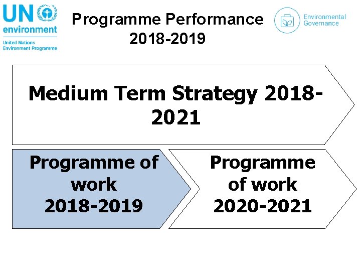 Programme Performance 2018 -2019 Medium Term Strategy 20182021 Programme of work 2018 -2019 Programme