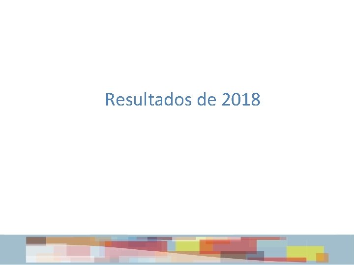 Resultados de 2018 