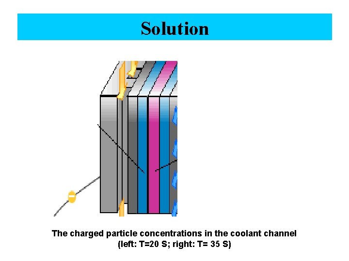 Solution The charged particle concentrations in the coolant channel (left: T=20 S; right: T=