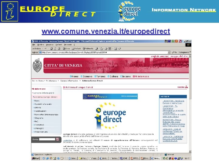 www. comune. venezia. it/europedirect 