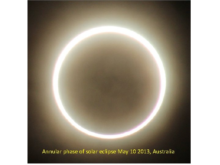 Annular phase of solar eclipse May 10 2013, Australia 