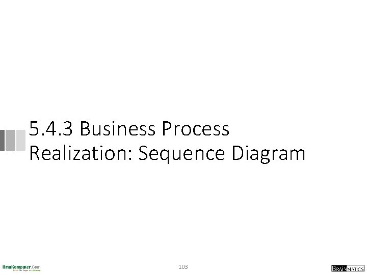 5. 4. 3 Business Process Realization: Sequence Diagram 103 