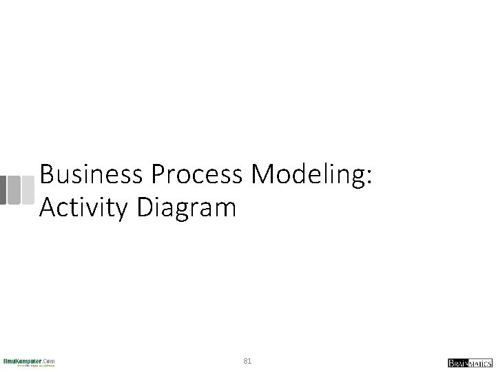 Business Process Modeling: Activity Diagram 81 