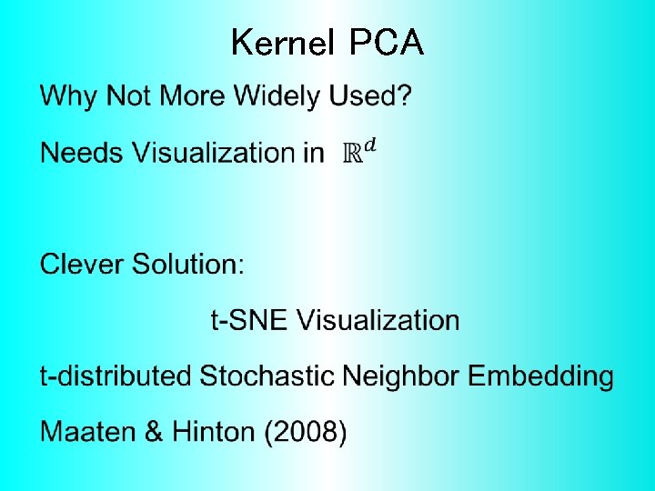 Kernel PCA • 
