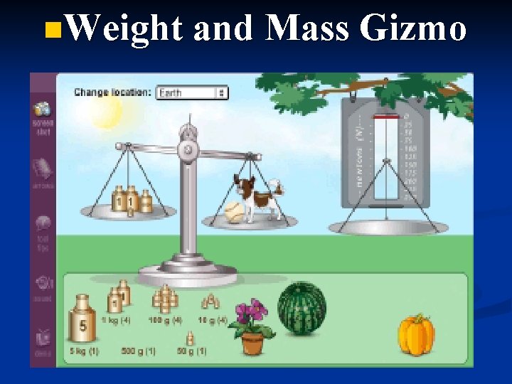 n. Weight and Mass Gizmo 