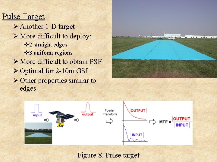 Pulse Target Ø Another 1 -D target Ø More difficult to deploy: v 2