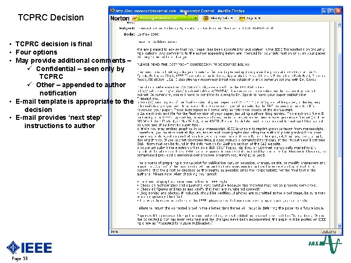 TCPRC Decision • TCPRC decision is final • Four options • May provide additional