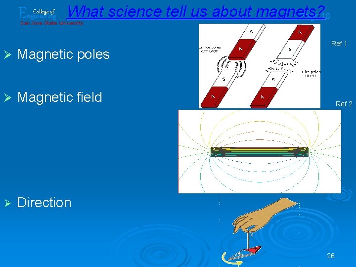 Engineering College of What science tell us about magnets? Engr. 10 San Jose State Engineering College of What science tell us about magnets? Engr. 10 San Jose State